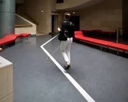 marquage au sol pour malvoyants